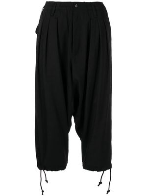 Yohji Yamamoto Sarouel cropped trousers - Black