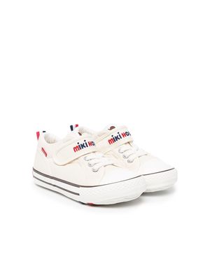 Miki House logo-print sneakers - White