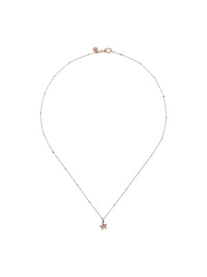 Dodo 9kt rose gold Starfish charm necklace - Pink