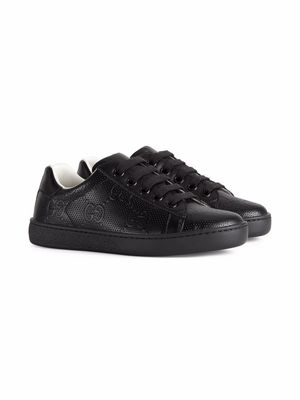 Gucci Kids GG Ace low-top sneakers - Black