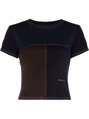 Eckhaus Latta Lapped Baby panelled top - Blue