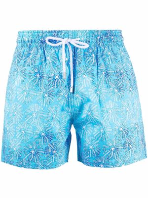 Vilebrequin graphic-print swim shorts - Blue
