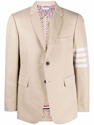 Thom Browne stripe-print detail blazer - Neutrals