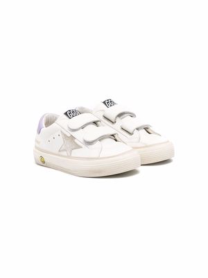 Golden Goose Kids touch-strap leather sneakers - White