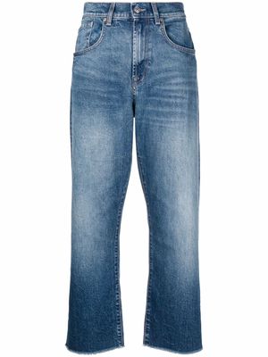 Nº21 cropped washed denim jeans - Blue