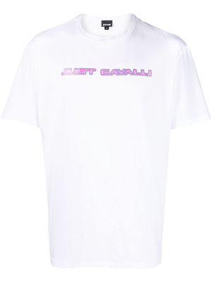 Just Cavalli logo-print crew-neck T-shirt - White