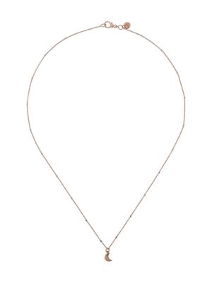 Dodo 9kt rose gold mini Moon charm necklace - Pink