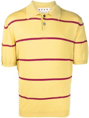Marni striped polo shirt - Yellow