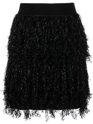 JW Anderson multi-layer fringe skirt - Black