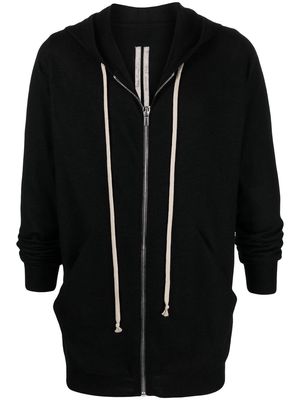Rick Owens zip-up cashmere hoodie - Black