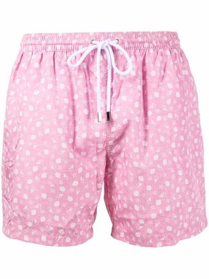 Barba shell-print swimshorts - Pink