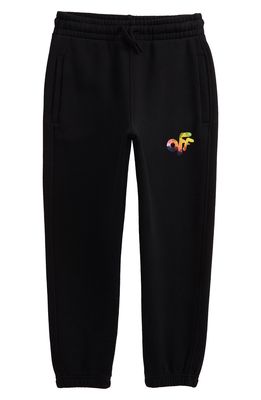 Off-White Kids' Watercolor Rounded Off Logo Joggers in Black Multicolor