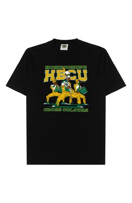 Cross Colours Women's CXC x HBCU Homecoming Cotton Graphic Tee in Black