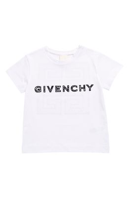 GIVENCHY KIDS Kids' Embroidered Cotton Logo T-Shirt in 10B White