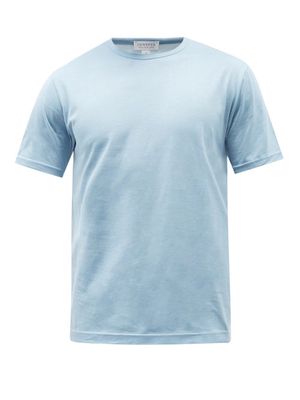 Sunspel - Crew-neck Cotton-jersey T-shirt - Mens - Light Blue