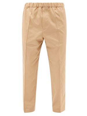 Jil Sander - Elasticated-waist Cotton-twill Trousers - Mens - Beige