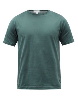 Sunspel - Crew-neck Supima-cotton Jersey T-shirt - Mens - Green