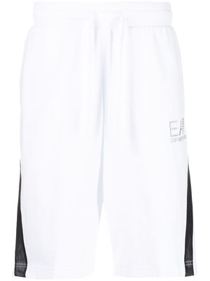 Ea7 Emporio Armani side-stripe Bermuda shorts - White