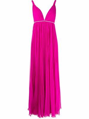 TASSOS MITROPOULOS pleated sleeveless gown - Pink