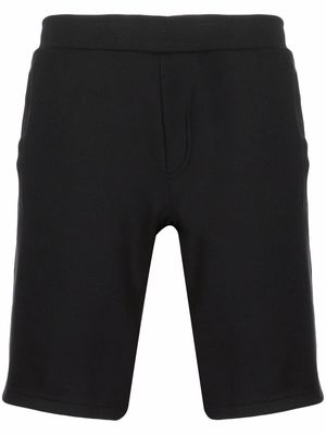 Armani Exchange logo-stripe track shorts - Black