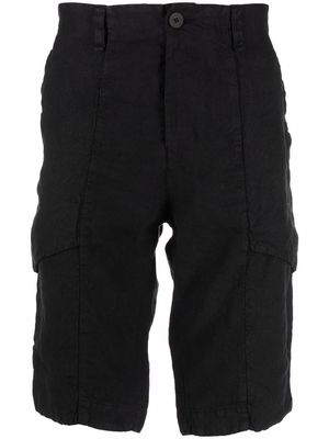 Transit linen Bermuda shorts - Black