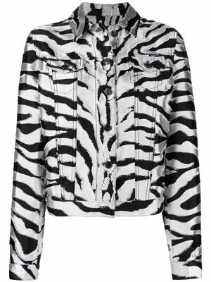 TOM FORD zebra pattern denim jacket - Black