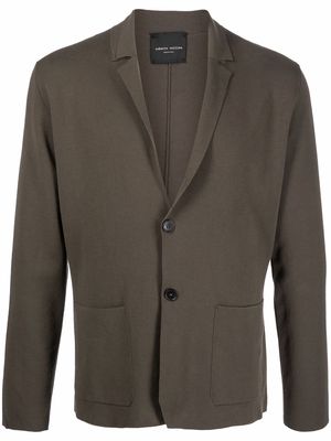 Roberto Collina single-breasted fitted blazer - Green