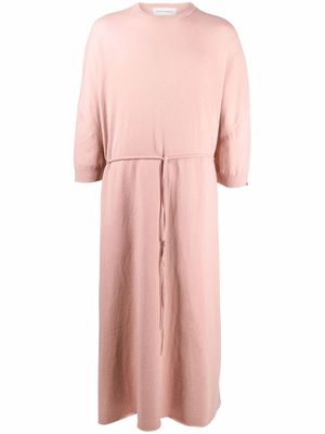 extreme cashmere knitted maxi dress - Pink
