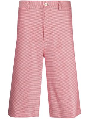 Comme Des Garçons Homme Plus dogtooth print shorts - Red