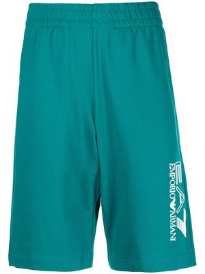 Ea7 Emporio Armani logo-print Bermuda shorts - Green