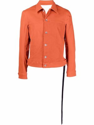 Rick Owens DRKSHDW single-breasted truck jacket - Orange