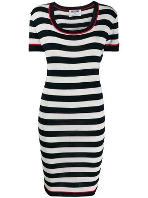 Moschino Pre-Owned striped fitted dress - White
