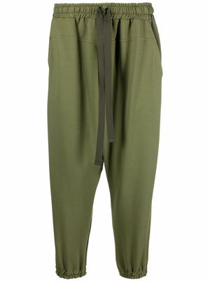 Alchemy drawstring drop crotch trousers - Green