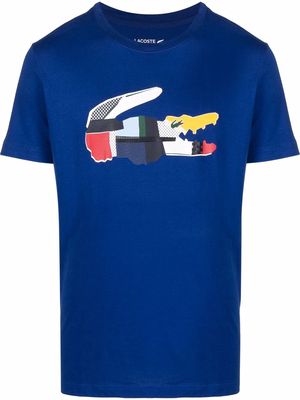 Lacoste crocodile-print T-shirt - Blue