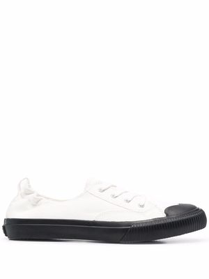 Y's two-tone low-top trainers - White