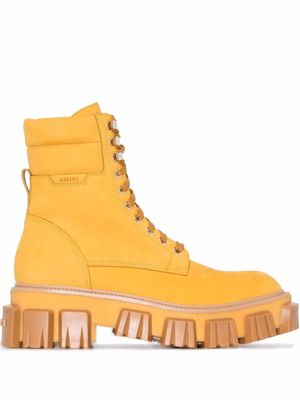 AMIRI Crepe lug sole combat boots - Yellow