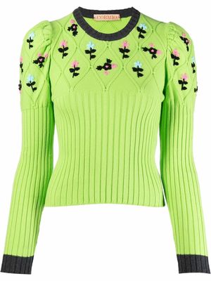 CORMIO Oma 2.0 floral-embroidered jumper - Green