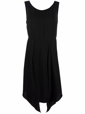 Chanel Pre-Owned asymmetric sleeveless silk dress - Black