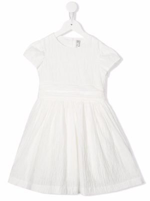 Il Gufo creased cotton midi dress - White