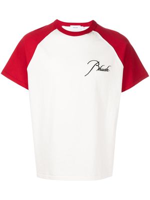 Rhude two-tone T-shirt - White
