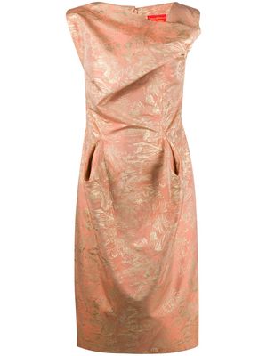 Vivienne Westwood Pre-Owned jacquard draped dress - Pink
