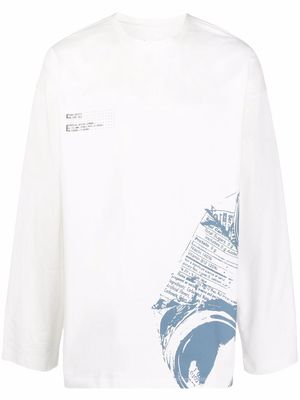 OAMC graphic print long-sleeve top - White