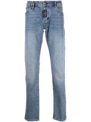 Philipp Plein Supreme Skull straight-leg jeans - Blue