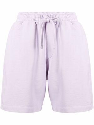 Nanushka drawstring organic-cotton shorts - Purple