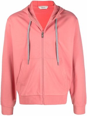 Z Zegna cotton zip-up hoodie - Pink