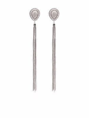 Alessandra Rich crystal-embellished drop earrings - Silver