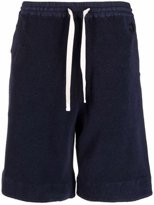 Jil Sander drawstring terry-cotton shorts - Blue