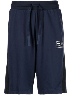 Ea7 Emporio Armani side-stripe Bermuda shorts - Blue