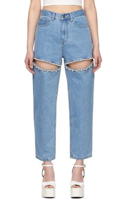 AREA Blue Slit Jeans