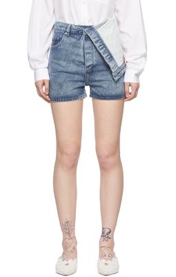 Y/Project Blue Denim Shorts